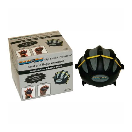 Fabrication Enterprises CanDo Digi-Extend n' Squeeze Exerciser, X-Heavy, Black, Large 144181